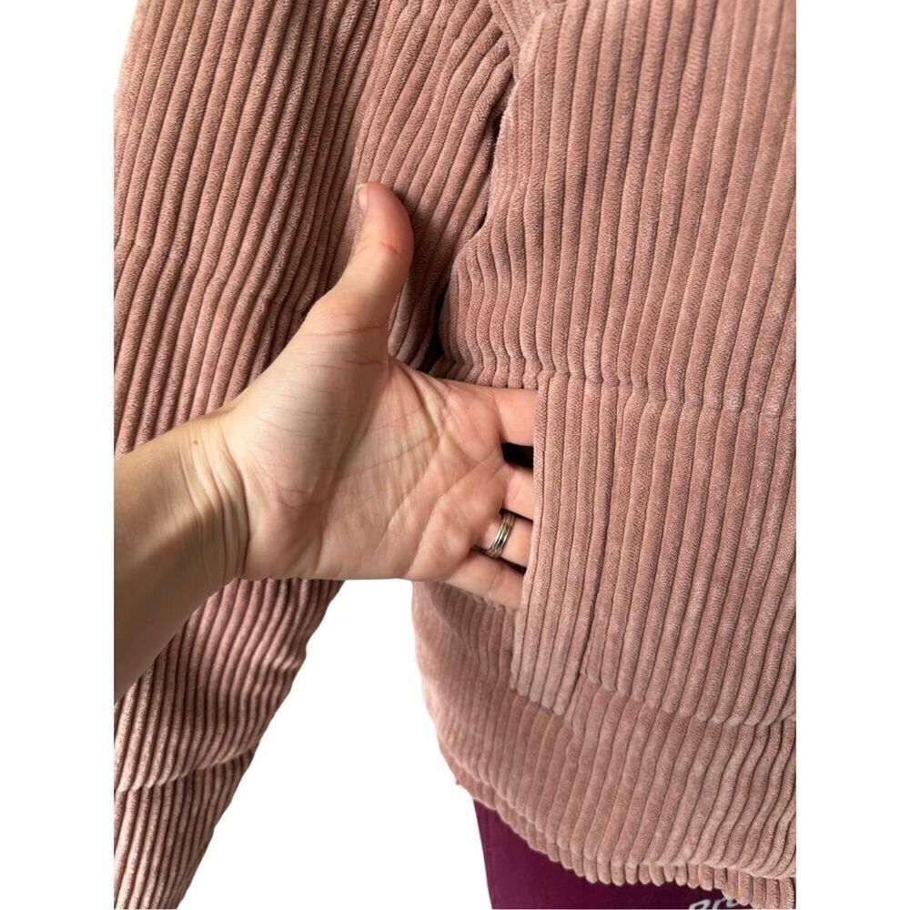 7 For All Mankind Corduroy Dust Rose Pink Bomber Jacket size S - Picture 12 of 14